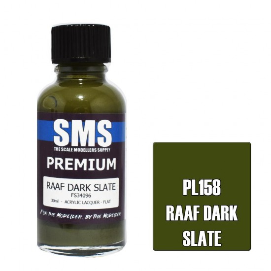 Acrylic Lacquer Paint - Premium RAAF Dark Slate FS34096 (30ml)