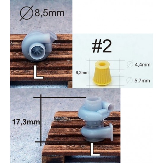 1/24 Turbocharger L Size with Air Filter #2