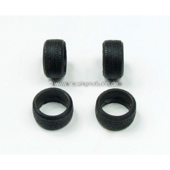 1/24 13' Tread (stretch wall) Tyres (OD 19mm, ID 15mm, width 10mm)