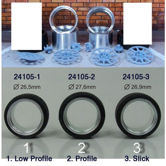 1/24 19" EinsGramm Wheels with Low Profile Tyres #1