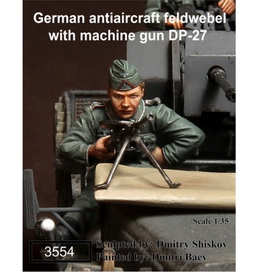 1/35 German Antiaircraft Feldwebel with Machine Gun DP-27