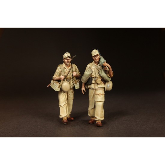 1/35 MG-34 Team Fallschirmjager - Brigade Ramcke El Alamein, August 1942 (2 figures)