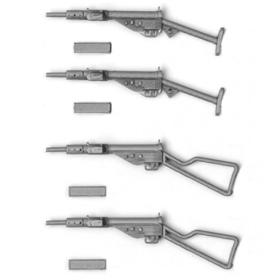 1/16 British Steling Submachine Gun (4pcs)