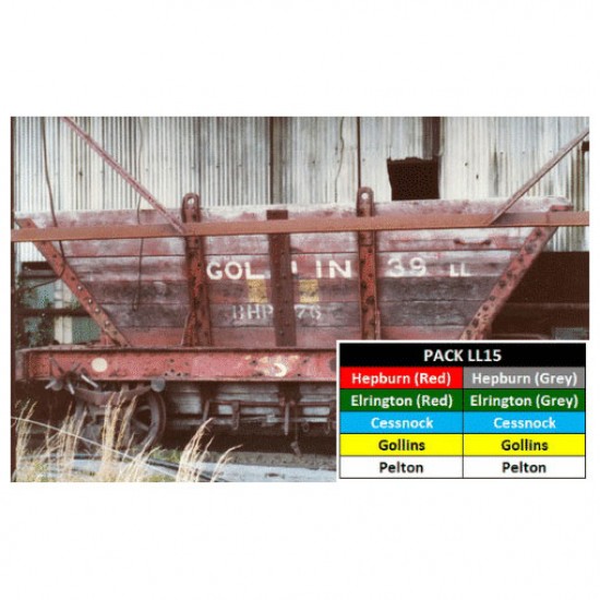 HO Scale 4 Wheel LL Steel Frame Mixed Colliery Coal Wagons 1959-78 #15 (10 kits)