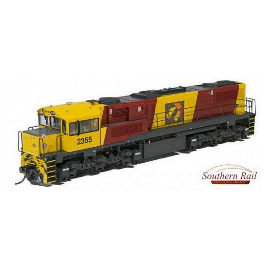 HO Scale 12mm 2300 Class Diesel Loco - QR Broncos Aurizon Logo S2 Vertical Grill #2355