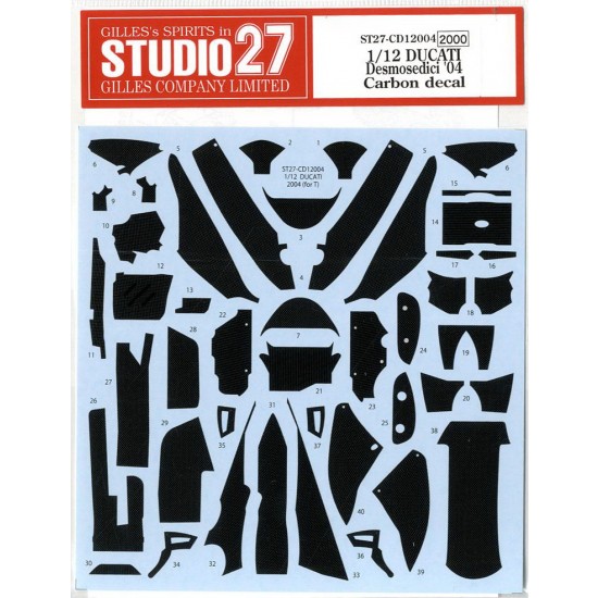 1/12 Ducati Desmosedici 2004 Carbon Decals