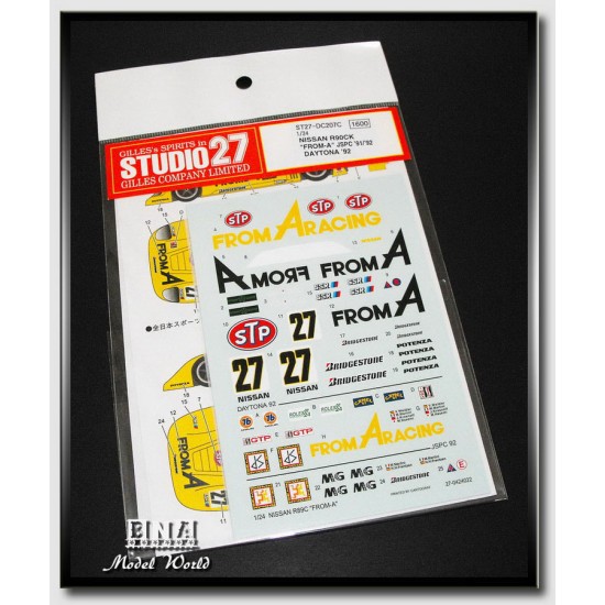 Decals -1/24 Nissan R90CK "From-A" JSPC 1991/1992 /DAYTONA 1992 for Tamiya 24093