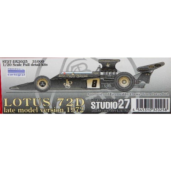 Multimedia kit - 1/20 Lotus 72D 1972 Late Version