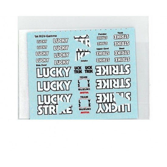 1/12 RGV-r (XR-79) WGP 1994 Sponsor 'Lucky Strike' Decal for Studio27 kits