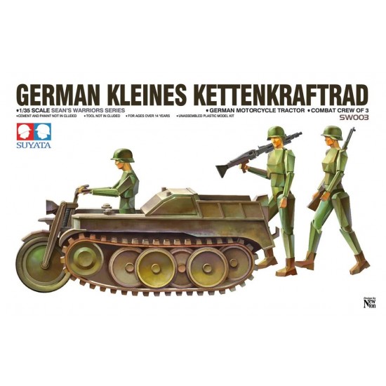 1/35 German Kleines Kettenkraftrad Motorcycle Tractor w/3 Crews