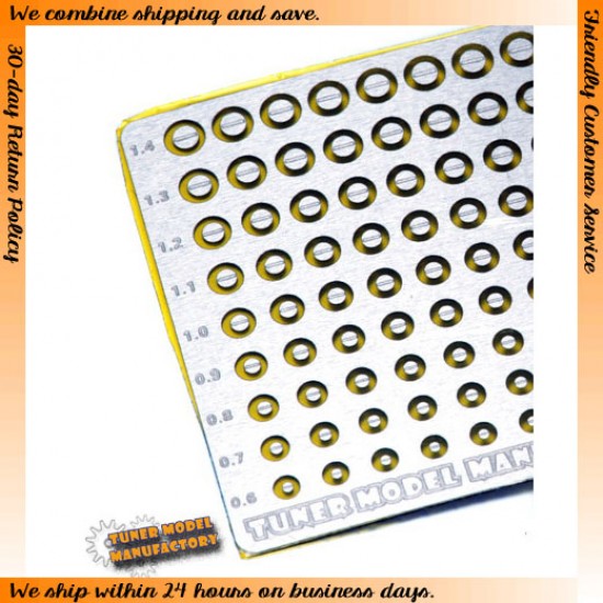 0.6mm-1.4mm Slotted Type Rivets (No Joint Bar Etched)