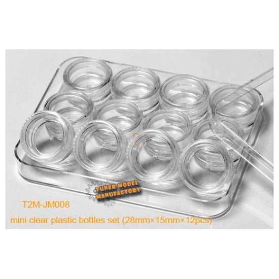 Mini Clear Plastic Bottles set (12pcs)