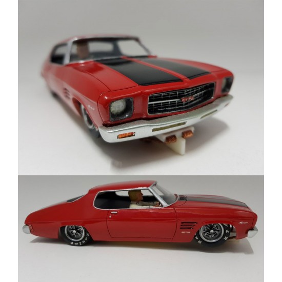 1/25 Old Skool Slots - Holden Monaro HQ 2 Door Red and Black (pre-built)