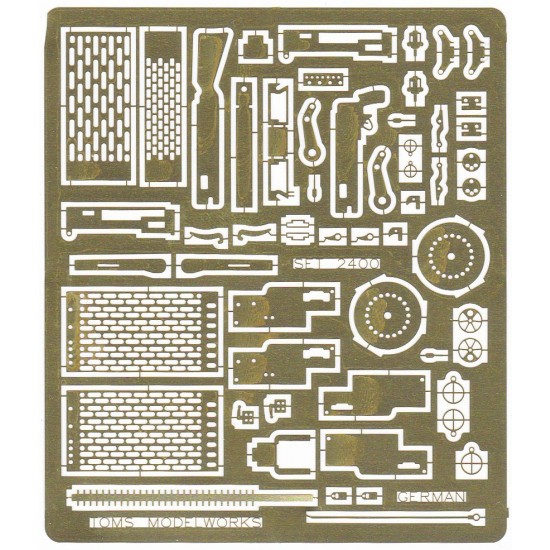 1/24 German Fokker Dr.I Gun Detail Set for Merit International (1 Photo-Etched Sheet)