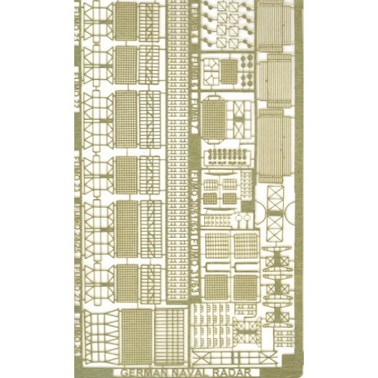 1/600 WWII German Naval Radars (1 Photo-Etched sheet)