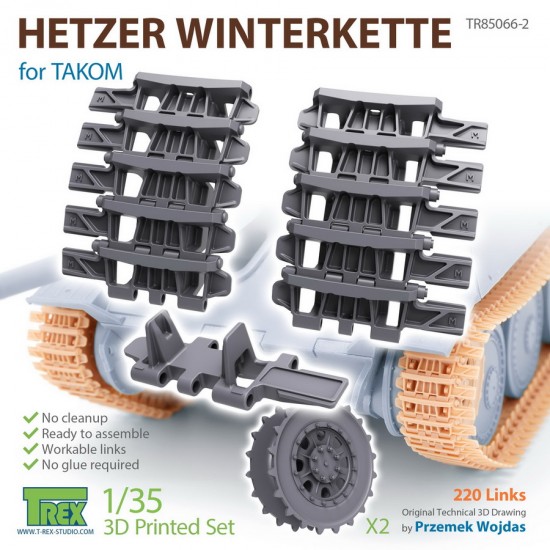 1/35 Hetzer Winterkette for Takom kits