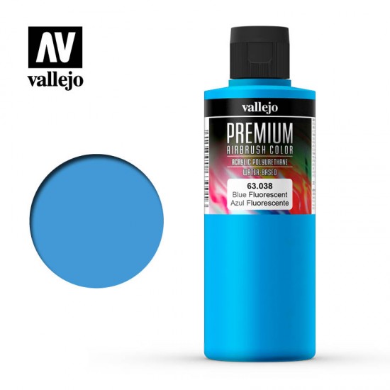 Premium Colour Acrylic Paint - Blue Fluo (200ml/6.76fl.oz)