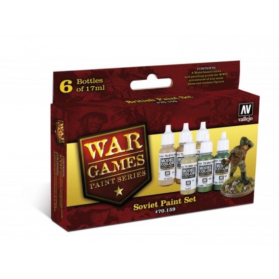 Model Colour Acrylic Paint Set - WWII Soviet Wargames (6x 17ml)