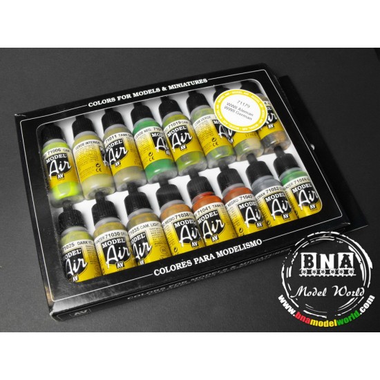 Model Air - WWII German Acrylic Paint Set (16 x 17ml) 