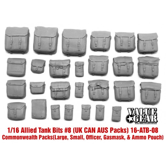 1/16 Commonwealth Back Packs - Allied Tank Bits #8