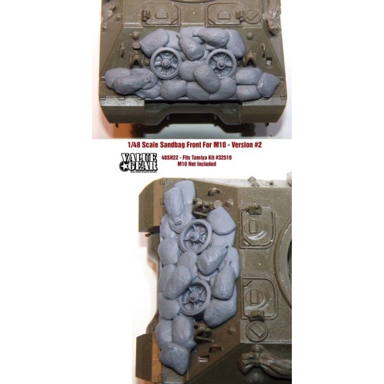 1/48 M10 Sandbag Front Version #2 for Tamiya kit #32519