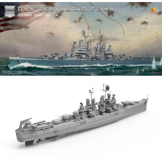 1/700 USS Cleveland CL-55 Light Cruiser [Standard Edition]