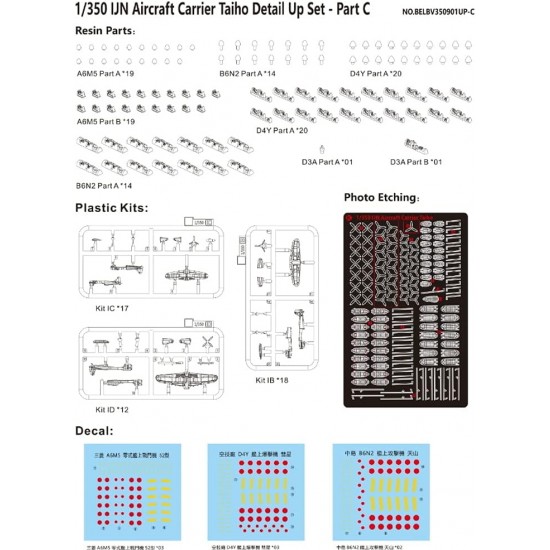 1/350 IJN Aircraft Carrier Taiho Detail-up Set - Part C