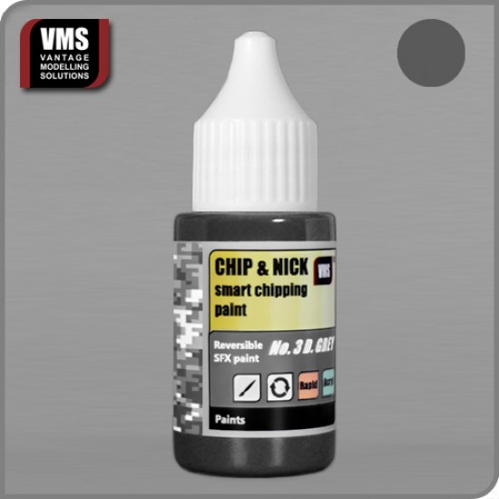 Chip & Nick paint No.3 Dark Grey (20ml, reversible SFX paint)