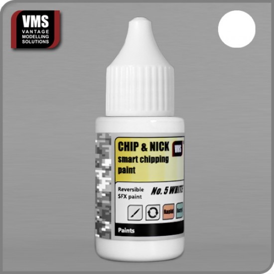 Chip & Nick paint No.5 White (20ml, reversible SFX paint)