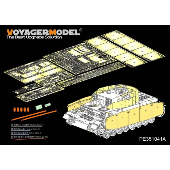 1/35 WWII German PzKpfw.IV Ausf.F1 Late Production Detail Set for Border Model #BT-003