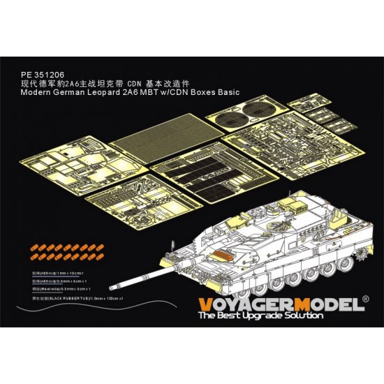 1/35 Modern German Leopard 2A6 Detail Set w/CDN Boxes Basic for Rye Field Model 5076