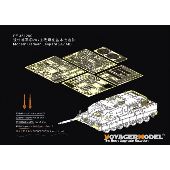 1/35 Modern German Leopard 2A7 MBT Detail Set for Rye Field Model #5108