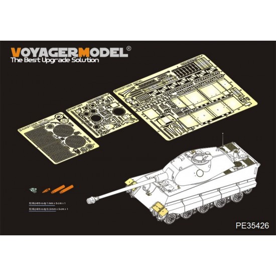 1/35 WWII German King Tiger (Porsche Turret) V1 Detail Set for Takom Models #2096