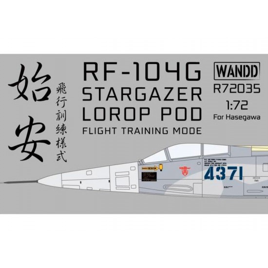 1/72 RF-104G Stargazer LOROP POD (Flight Training Mode) w/Pitot Tube for Hasegawa