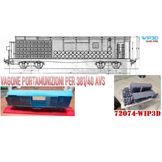 1/72 Ammunition Carrier for Railway Cannon 381/40 AVS