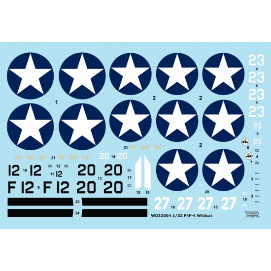 1/32 F4F-4 Wildcat Decals Part.1 'Carrier Base Wildcat in the Pacific'