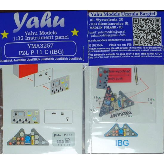 1/32 PZL P.11C Instrument Panel for IBG Models