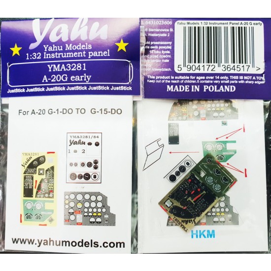 1/32 Douglas A-20G Early Instrument Panel for HK Models