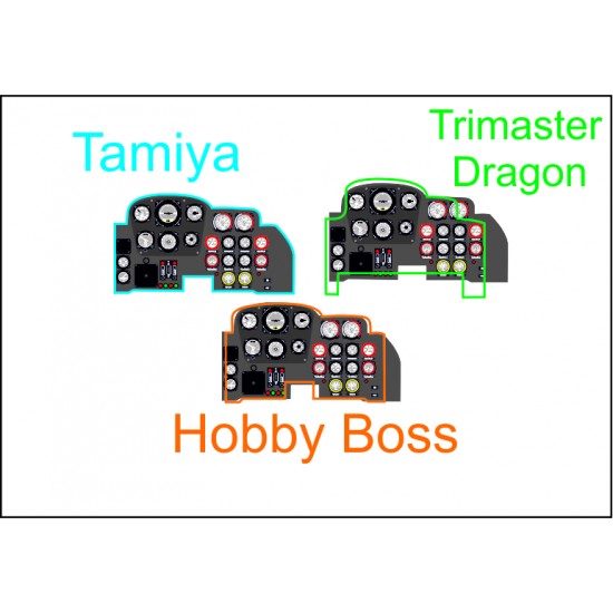 1/48 Messerschmitt Me-262A Instrument Panel for Hobby Boss/Tamiya/Trimaster Dragon kit