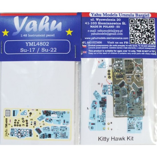 1/48 Sukhoi Su-17/Su-22 Instrument Panel for KittyHawk kit