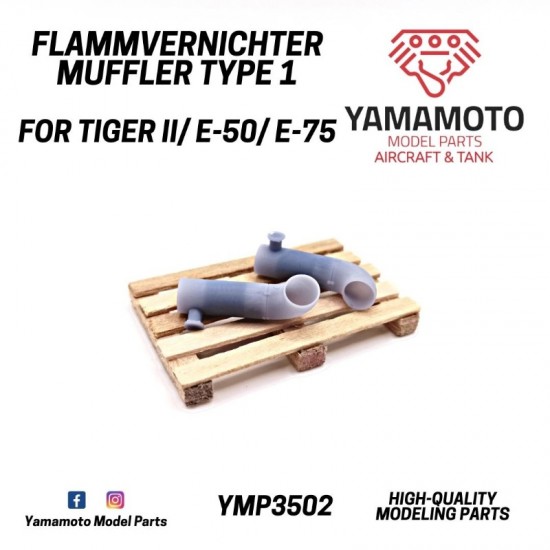 1/35 Flammvernichter Exhaust Muffler Ver.1 for Tiger II/ E-50/ E-75