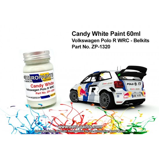 Candy White Paint for Volkswagen Polo R WRC - Belkits 60ml