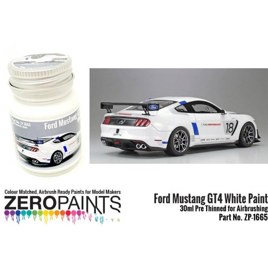 Ford Mustang GT4 White Paint (30ml)