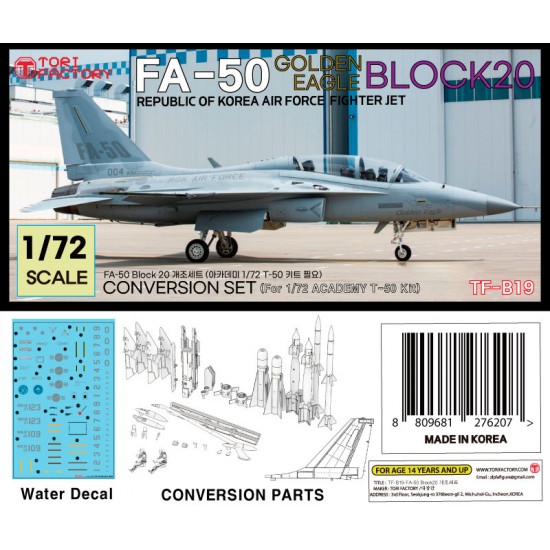 1/72 FA-50 Block 20 Conversion Set for Academy T-50 kit