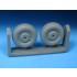 1/72 Mosquito Late Main Wheels Block Tread for Tamiya/Hasegawa kits