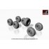 1/72 KrAZ-255B Off-road Truck Wheels w/Weighted VI-3 Tyres