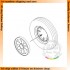 1/48 Grumman F6F Hellcat Wheels (w/Moulded 8 Spoked Disc, 4 Channels Design)