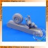 1/48 WWII British De Havilland Mosquito Tail Wheel Strut (incl.wheel) for Tamiya