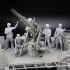 1/35 WWII German 8.8cm Flak Crew (4 figures) and Grenades (2pcs)