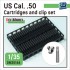 1/35 US Cal. .50 Cartridges and Clip set (over 250pcs each, 3D printed)